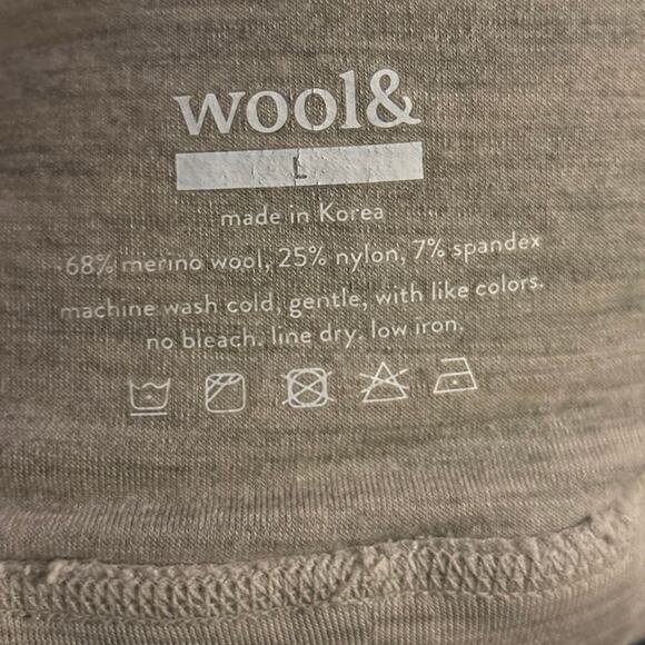 Wool& Size L Roam Convertible Wrap Bra Merino Wool Oatmeal Heather - Picture 6 of 6